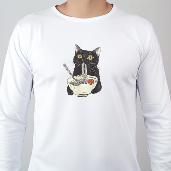 Ramen Cat Sweatshirt , T-shirt , Hoodie , Long Sleeve T-shirt  Cat Lover