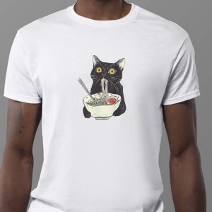 Ramen Cat Sweatshirt T shirt Hoodie Long Sleeve T shirt Cat Lover 4
