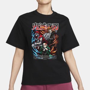Rengoku X Akaza X Tanjiro T-Shirt 1 Rengoku X Akaza X Tanjiro T Shirt 2