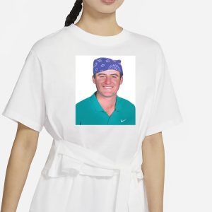 Scottie Scheffler High Fiving Fans Wearing Prison Mike Mugshot T Shirt 2