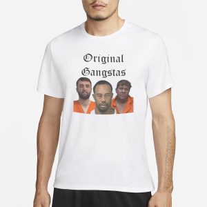 Scottie Scheffler Tiger Woods John Daly Original Gangstas Mugshot T Shirt 1
