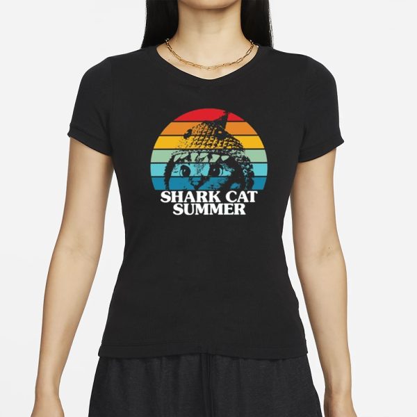 Shark Cat Summer Pride T-Shirt