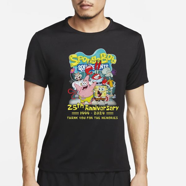 SpongeBob SquarePants 25th Anniversary 1999-2024 Thank You For The Memories T-Shirt