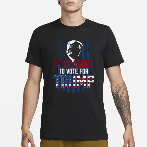 Terrence K. Williams 34 Reasons To Vote For Donald Trump T-Shirt