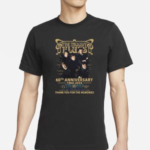 The Moody Blues 60th Anniversary 1964-2024 Thank You For The Memories T-Shirt The Moody Blues 60th Anniversary 1964-2024 Thank You For The Memories T-Shirt