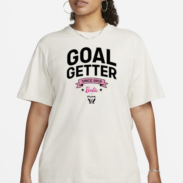 ThepwhlStore PwhlXBarbie Youth Goal Getter T-Shirt