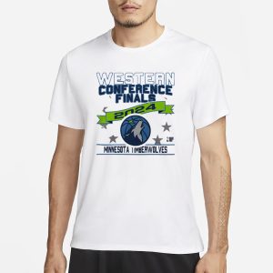 Timberwolves Stadium Essentials 2024 Western Conference Finals T Shirt 1