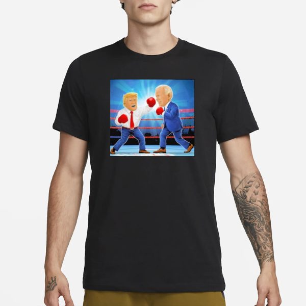 Trump Vs Biden Boxing Match President Election 2024 T-Shirt