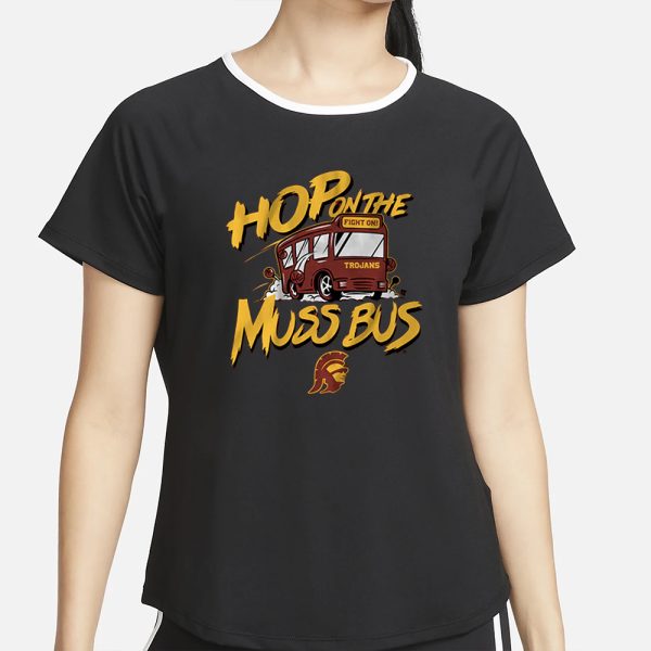 USC BASKETBALL HOP ON THE MUSS BUS T-SHIRT