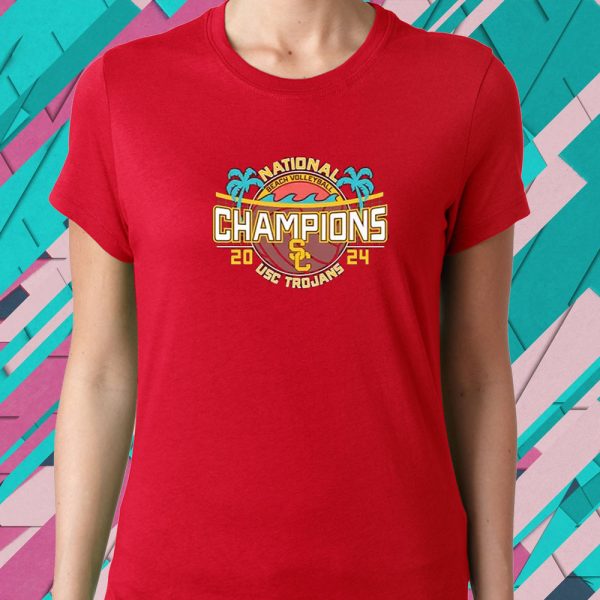 USC Trojans 2024 NCAA Beach Volleyball National Champions T-Shirt