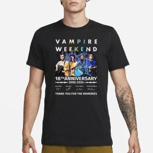 Vampire Weekend 18th Anniversary 2006 2024 Thank You For The Memories T Shirt 1