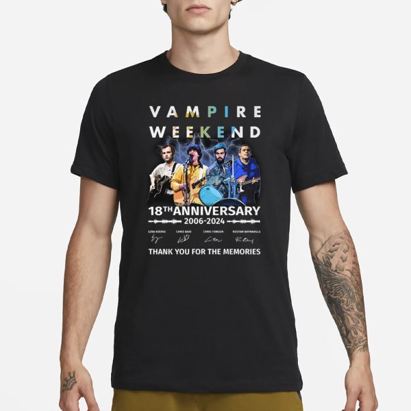 Vampire Weekend 18th Anniversary 2006-2024 Thank You For The Memories T-Shirt