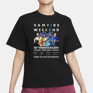Vampire Weekend 18th Anniversary 2006-2024 Thank You For The Memories T-Shirt 1 Vampire Weekend 18th Anniversary 2006 2024 Thank You For The Memories T Shirt 2