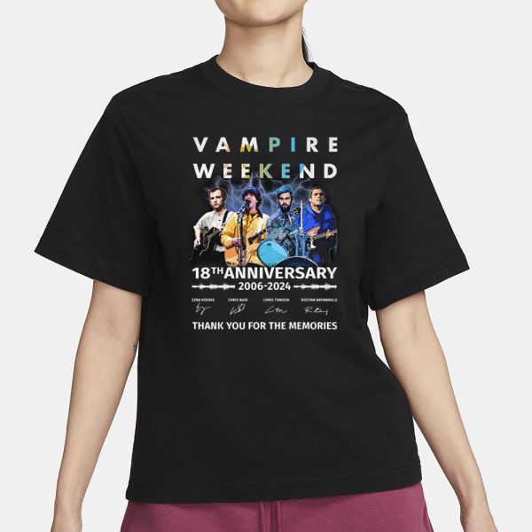 Vampire Weekend 18th Anniversary 2006-2024 Thank You For The Memories T-Shirt