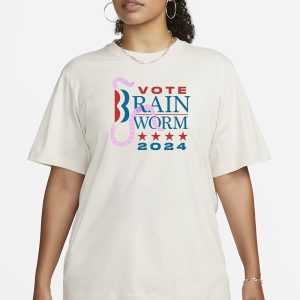 Vote Brain Worm 2024 T-Shirt 1 Vote Brain Worm 2024 T Shirt 2