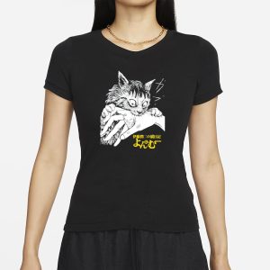 Zade Wearing Junji Itos Cat Diary Yon Mu Cat Bite T Shirt 2