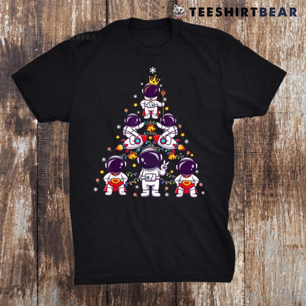 Astronaut Space Gifts Woman Christmas Tree Xmas Shirt