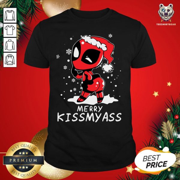 Awesome Santa Deadpool Merry Kiss My Ass Christmas Shirt