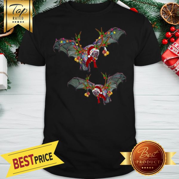 Bat Reindeer Light Christmas Shirt