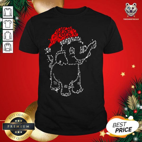 Beautiful Elephant Santa Light Christmas Shirt