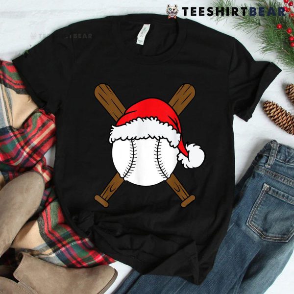 Christmas Baseball Player Santa Sports Shirt