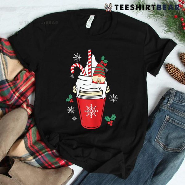 Christmas Coffee Gnome Funny Xmas Fueled By Candy Drinks Shirt