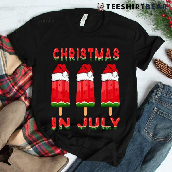 Christmas In July Watermelon Ice Pops Christmas In July Shirt