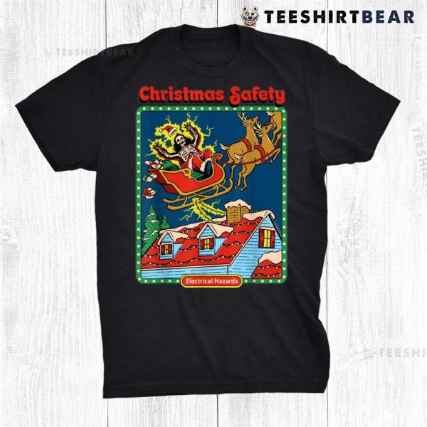 Christmas Safety Electrical Hazards Satan Xmas Shirt