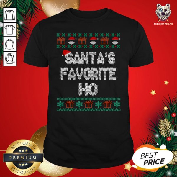 Cool Santas Favorite Ho Inappropriate Ugly Christmas Shirt