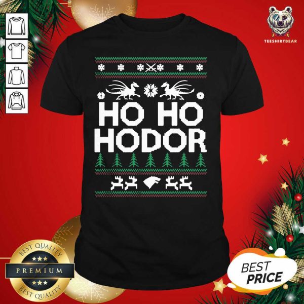 Cute Ho Ho Hodor Toothless Merry Christmas Shirt