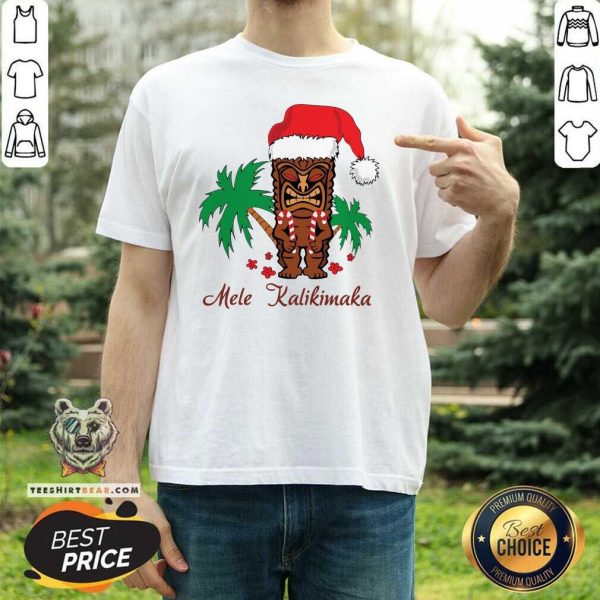 Cute Mele Kalikimaka Merry Christmas Hawaiian Tiki Shirt