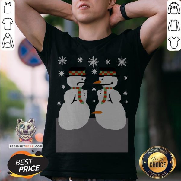 Cute Snowman Nose Thief Ugly Christmas Shirt