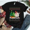 Dabbing Sheep Santa Hat Ugly Christmas Sweater Shirt