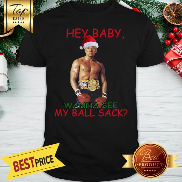 Donald Trump Hey Baby Wanna See My Ball Sack Christmas Shirt