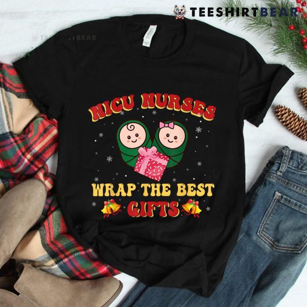 Funny Christmas Shirt For Nicu Nurses Xmas Team Tiny Humans Shirt