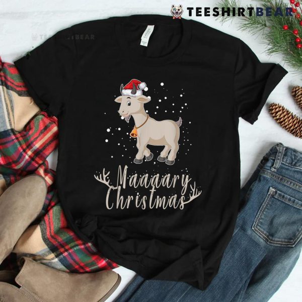 Goat Maaaarry Christmas Cool Santa Goa Shirt