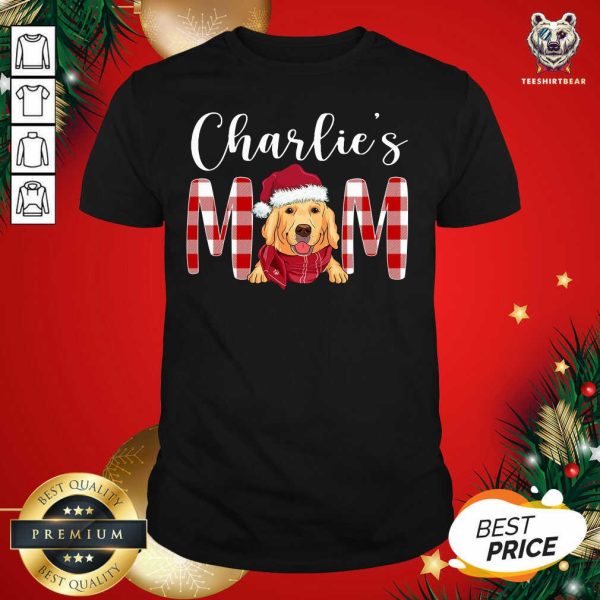 Happy Golden Retriever Charlie’s Mom Christmas Shirt