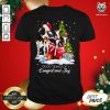 Hot Cows Santa Good Tiding Of Comfort And Joy Merry Christmas Tree Gift Shirt