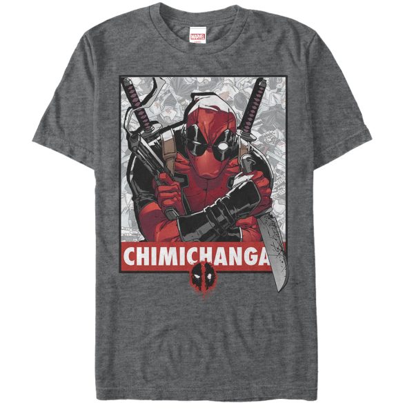 Men’s Marvel Deadpool Chimichangas Poster T-Shirt