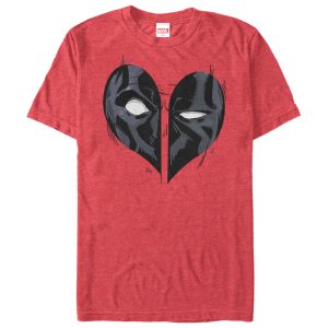 Men’s Marvel Deadpool Heart Mask T-Shirt