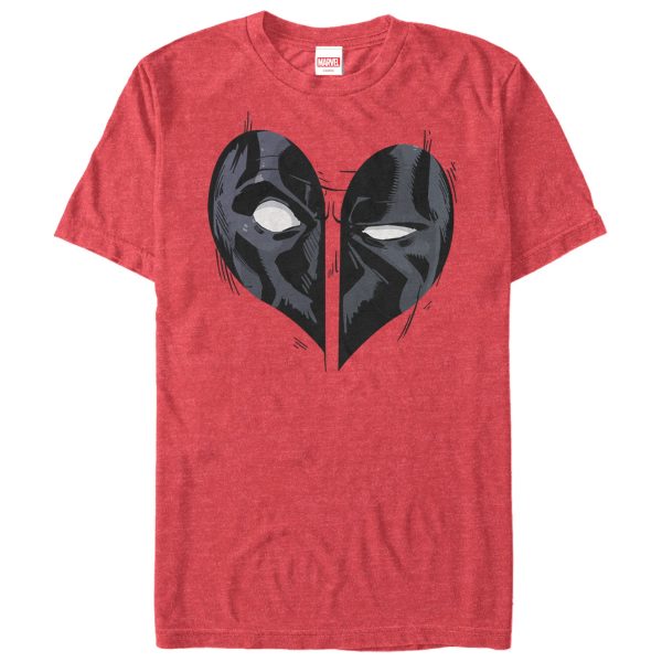 Men’s Marvel Deadpool Heart Mask T-Shirt