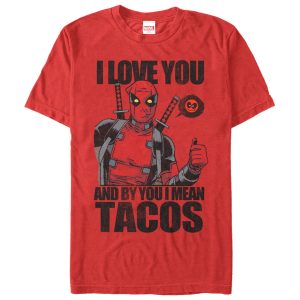Men’s Marvel Deadpool Love You and Tacos T-Shirt