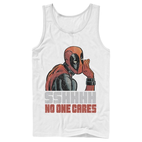 Men’s Marvel Deadpool No One Cares Tank Top