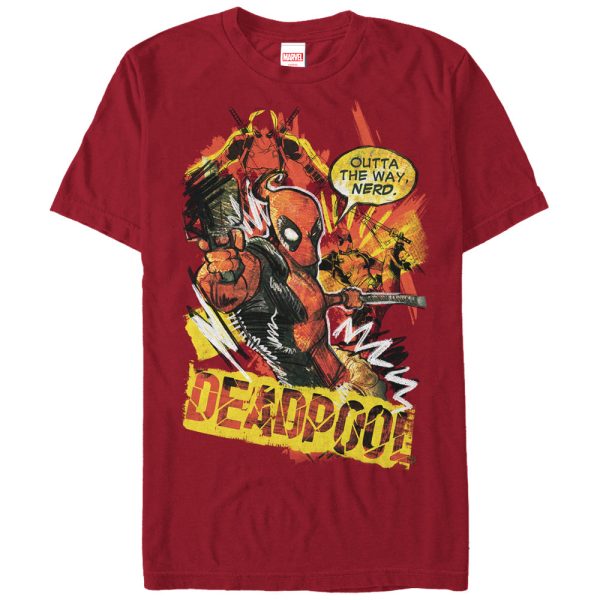 Men’s Marvel Deadpool Outta the Way Nerd T-Shirt