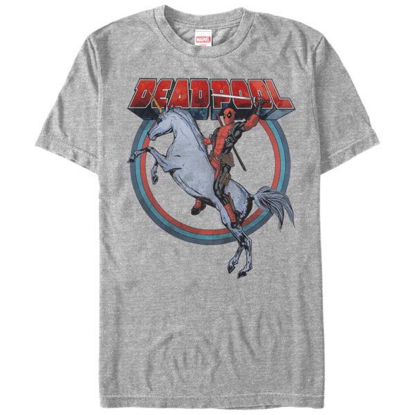 Men’s Marvel Deadpool Rides Unicorn T-Shirt