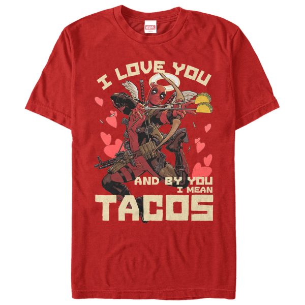 Men’s Marvel Deadpool Taco Cupid T-Shirt