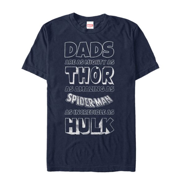 Men’s Marvel Father’s Day Avengers Dad Traits T-Shirt