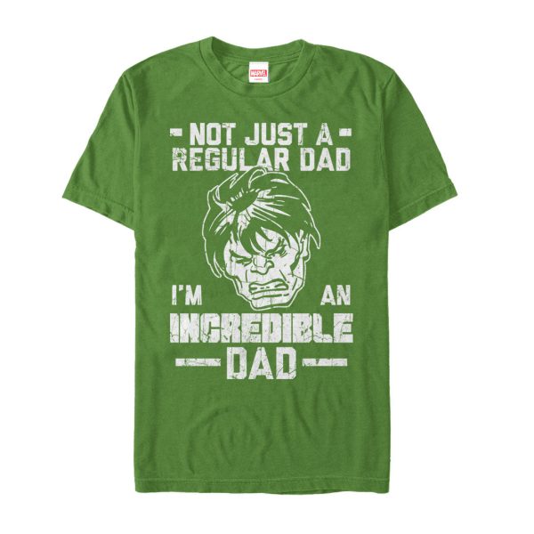 Men’s Marvel Father’s Day Hulk Not Regular Dad T-Shirt