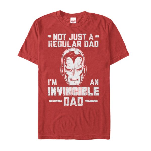 Men’s Marvel Father’s Day Iron Man Not Regular Dad T-Shirt