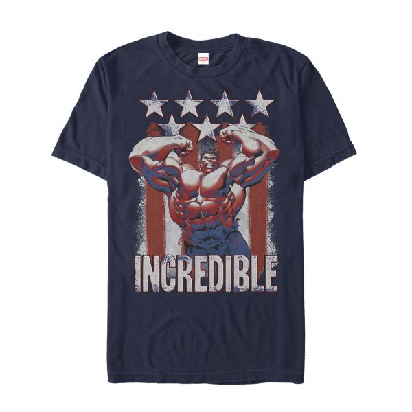 Men’s Marvel Fourth of July Incredible Hulk T-Shirt